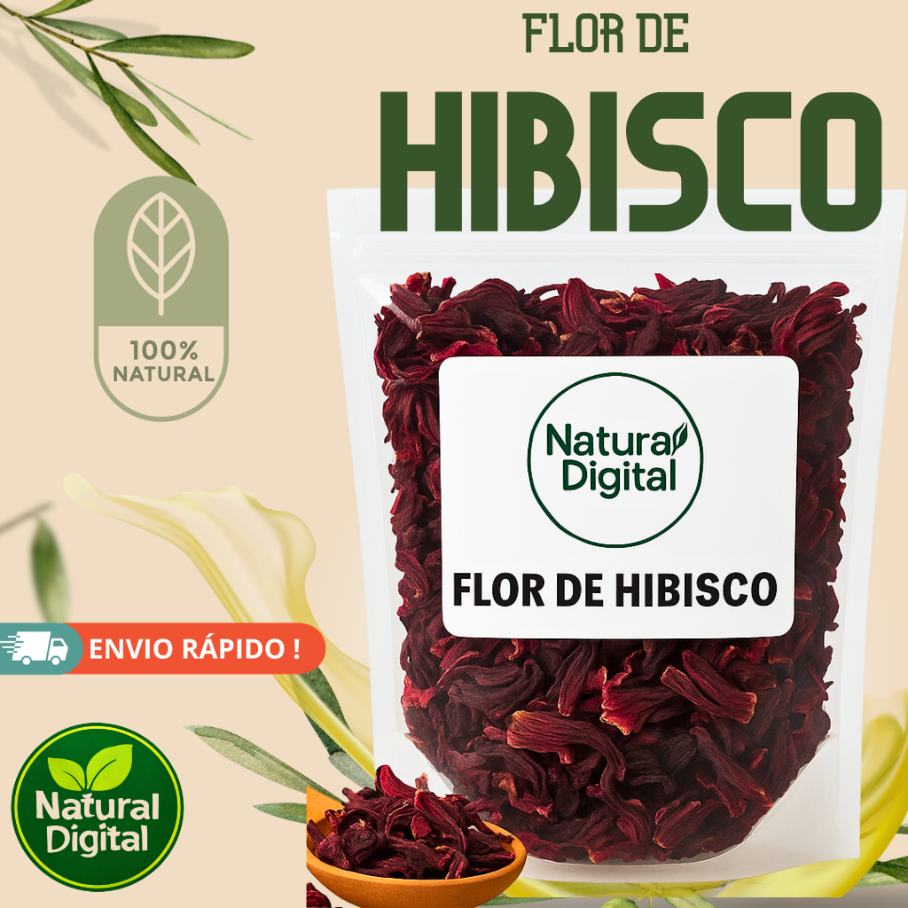 Flor de Hibisco Desidratada Natural Digital – 250 g | 500 g | 1 kg Flor de Hibisco Desidratada Natural Digital – 250 g | 500 g | 1 kg