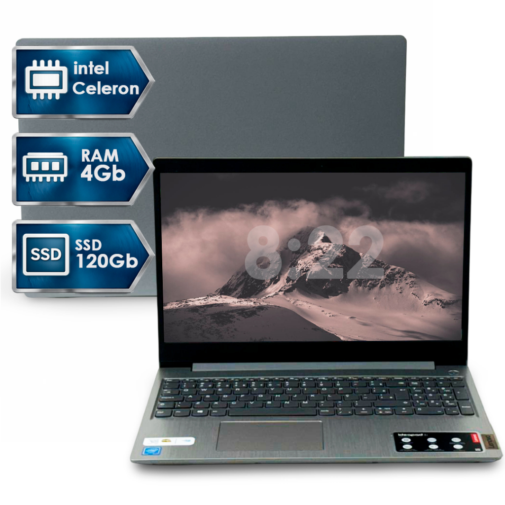 Notebook Lenovo Celeron 4GB RAM SSD 120GB | Recondicionado