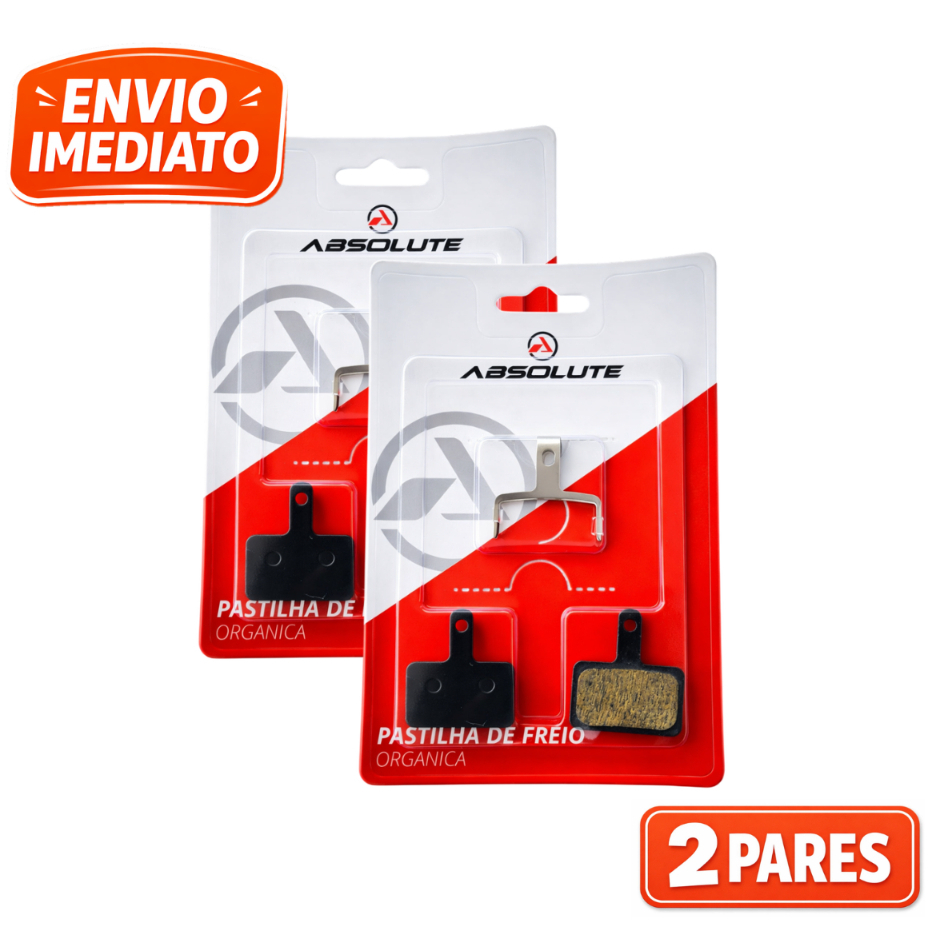 Kit 2 Pares Pastilhas De Freio A Disco Orgânica Bicicleta Absolute ABS-01S2 B01s B05s Wild Shimano em Oferta na Shopee
