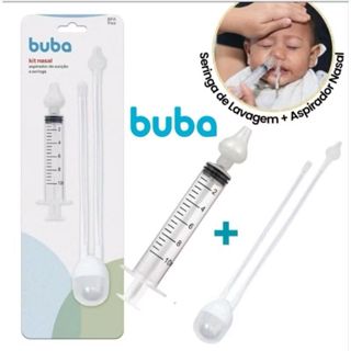 Aspirador Nasal Bebê Buba + Seringa de Lavagem Nasal Infantil Criança em Oferta na Shopee