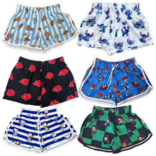 Short Feminino Stitch Naruto Akatsuki Demon Slayer Pica Pau One Piece Alta Qualidade Praia Piscina em Oferta na Shopee
