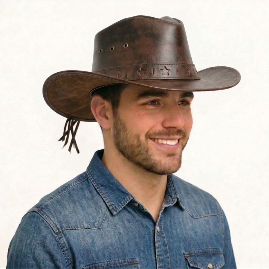 Chapéu Cowboy Raspa Envernizada Country Rodeio Barretos Vaquejada