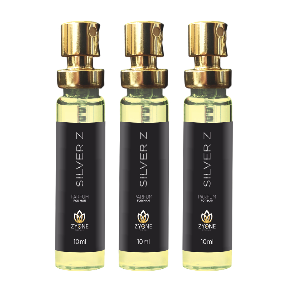Perfume Silver Z Masculino Zyone Alta Fixação 25% de Essência Importada Parfum 10ml
