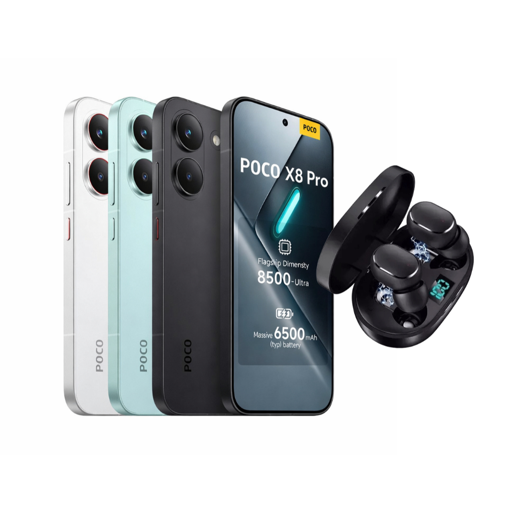 LANCAMENTO CELULAR XIAOMI POCO X8 PRO 5G NFC 8/256GB VERSÃO GLOBAL FONTE RAPIDA COM CAPINHA/ PEICULA + BRINDE
