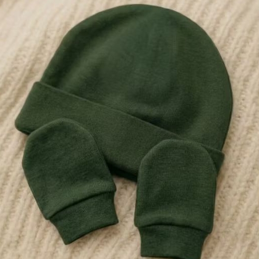 Touca + Luvas Para Bebê Recém-nascido, Algodão Premium, Enxoval Maternidade