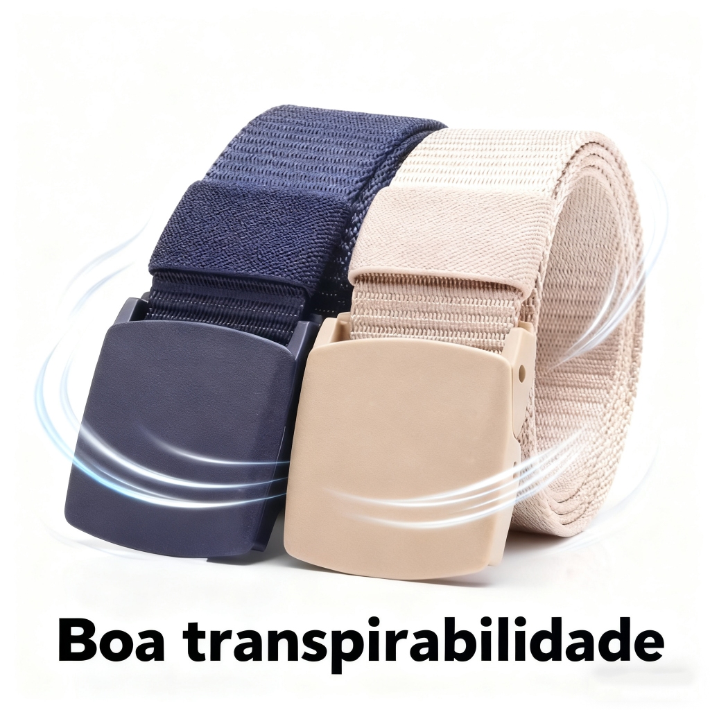 KIT 2 Cinto Militar Largo em Nylon Com Fivela em PVC Unissex Engate Rápido Resistente