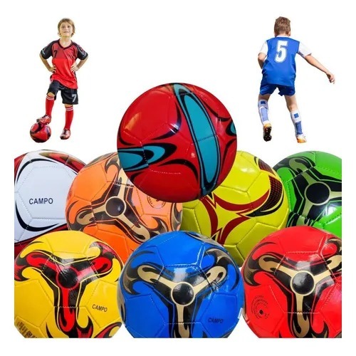 Kit Bola De Futebol Campo Tamanho Oficial Sintético mais Bomba de Ar em Plástico Resistente