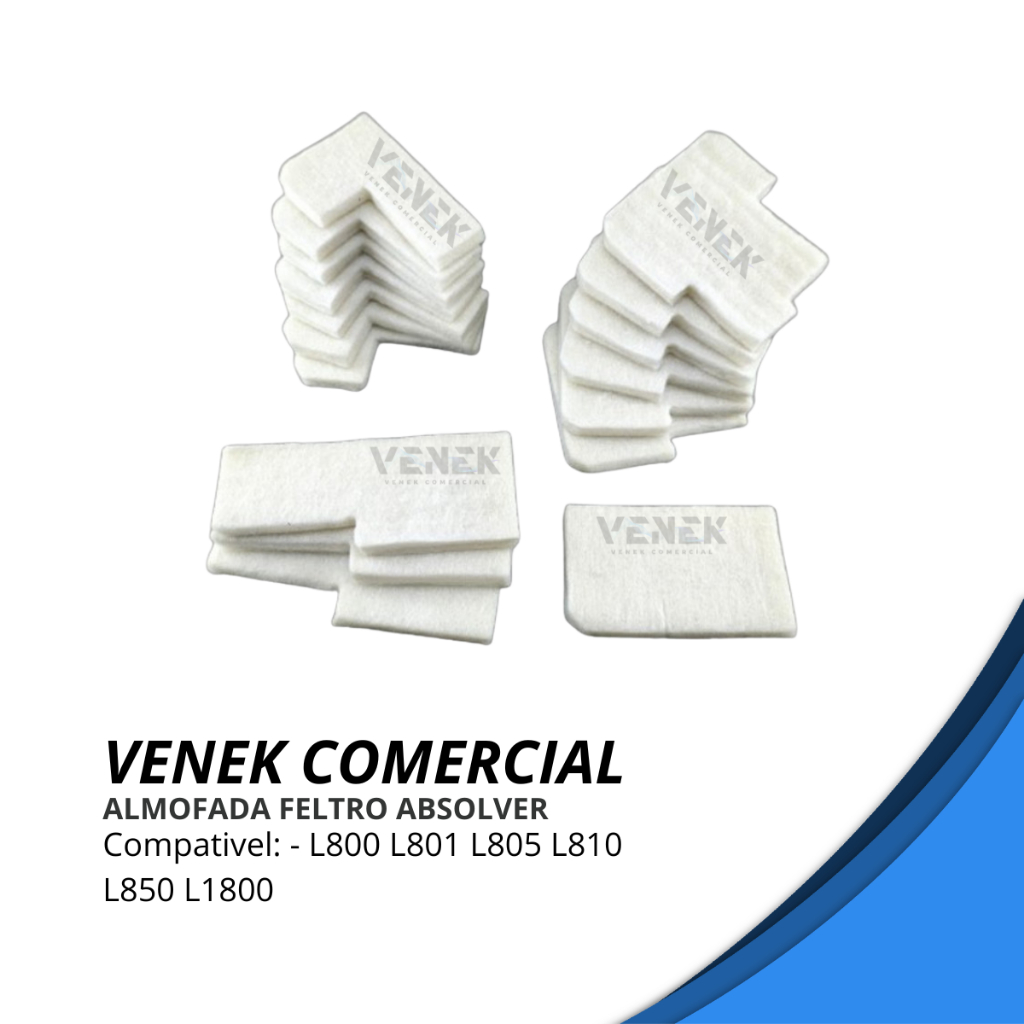 ALMOFADA FELTRO ABSOLVER COMPATIVEL L800 L801 L805 L810 L850 L1800