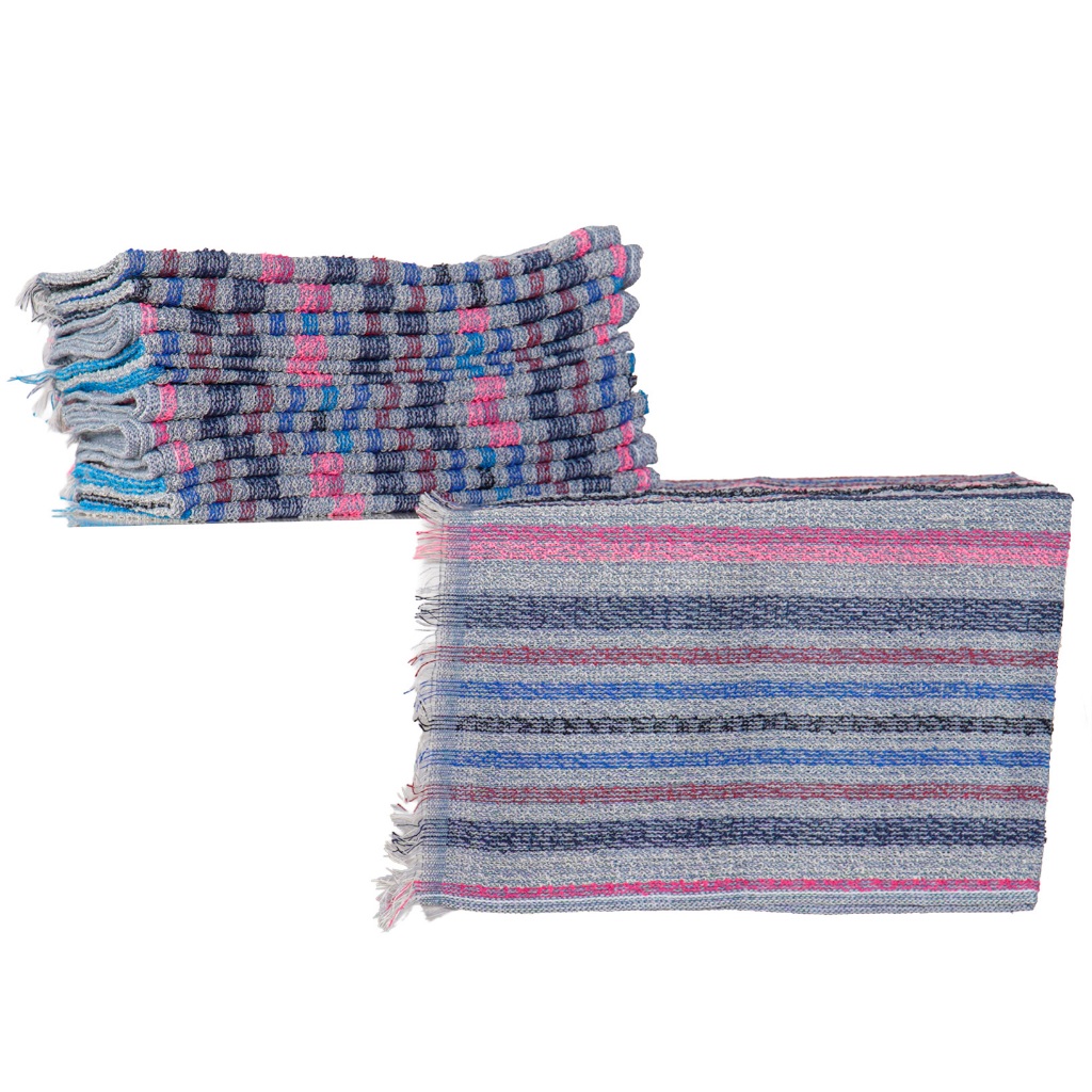 Kit Limpeza 6 Panos 50cm x 1,00m Felpudo Listrado Algodão - Panosul