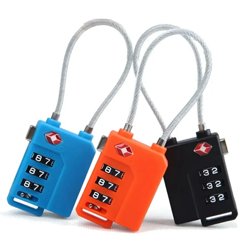 Cadeado De Viagem Tsa Cabo De Aço Com Senha Segurança