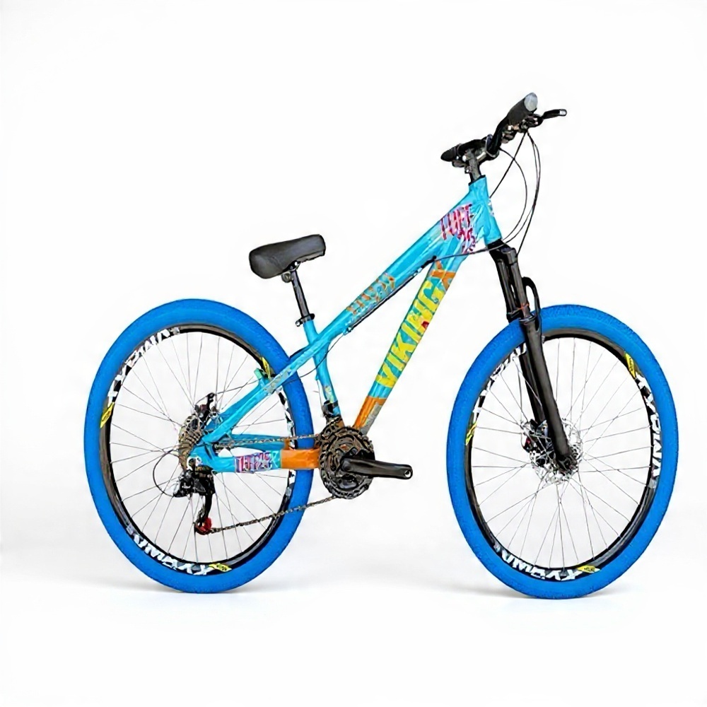 Bicicleta VikingX Aro26 Tuff25 21V Roda Vmaxx Câmbio Shimano Freio a Disco Pneu Azul - Azul Laranja