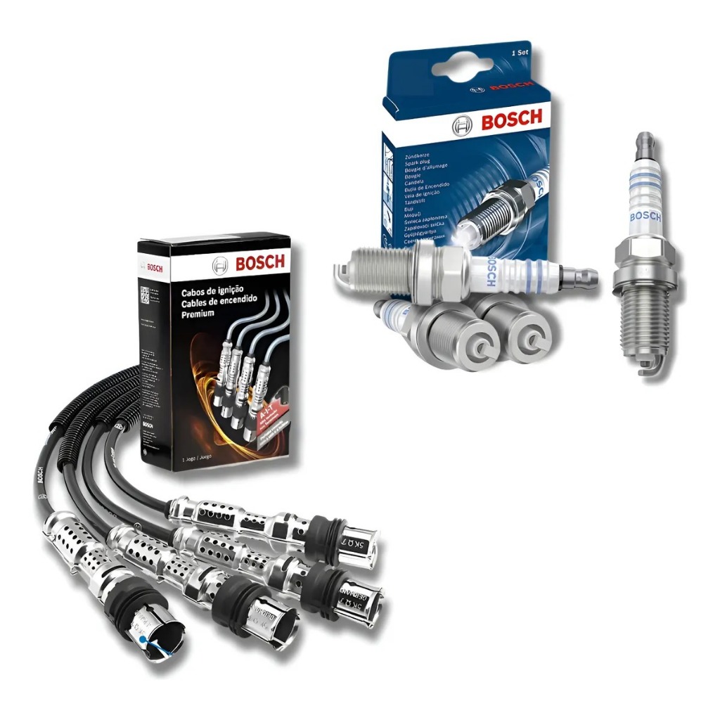 Kit Cabos E Velas Bosch Crossfox 2005 2006 2007 2008 2009 2010 2011 2012 2013 2014 1.6 Total Flex