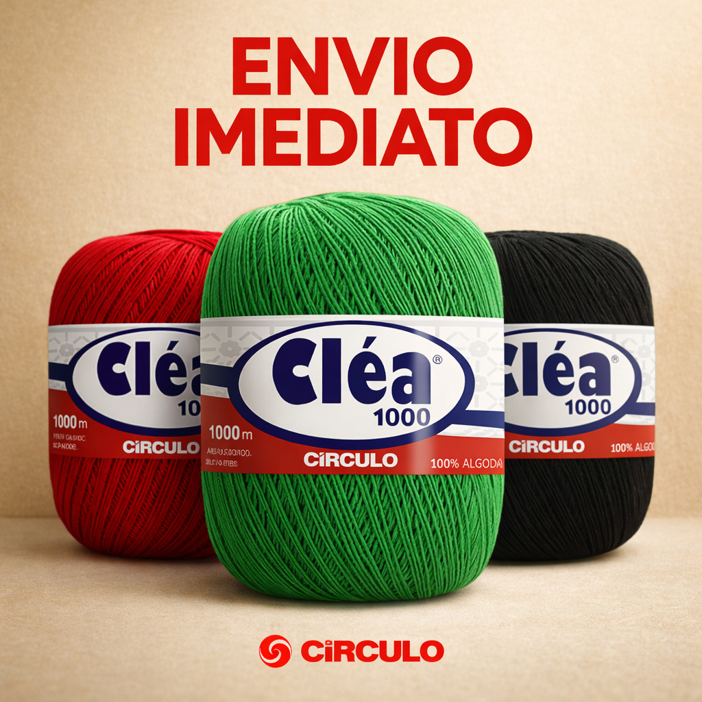Linha Cléa 1000 Fio Círculo - Artesanato, Crochê e Tricô 100% Algodão