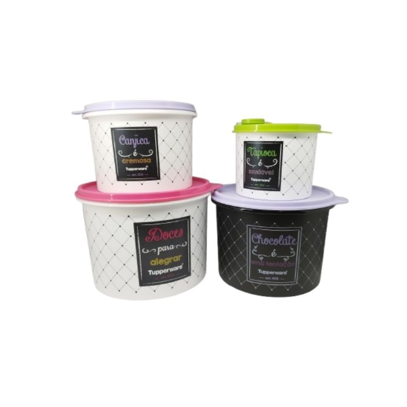 Kit Café Tupperware Bistrô 4 Peças | Mantimentos + Tapioca