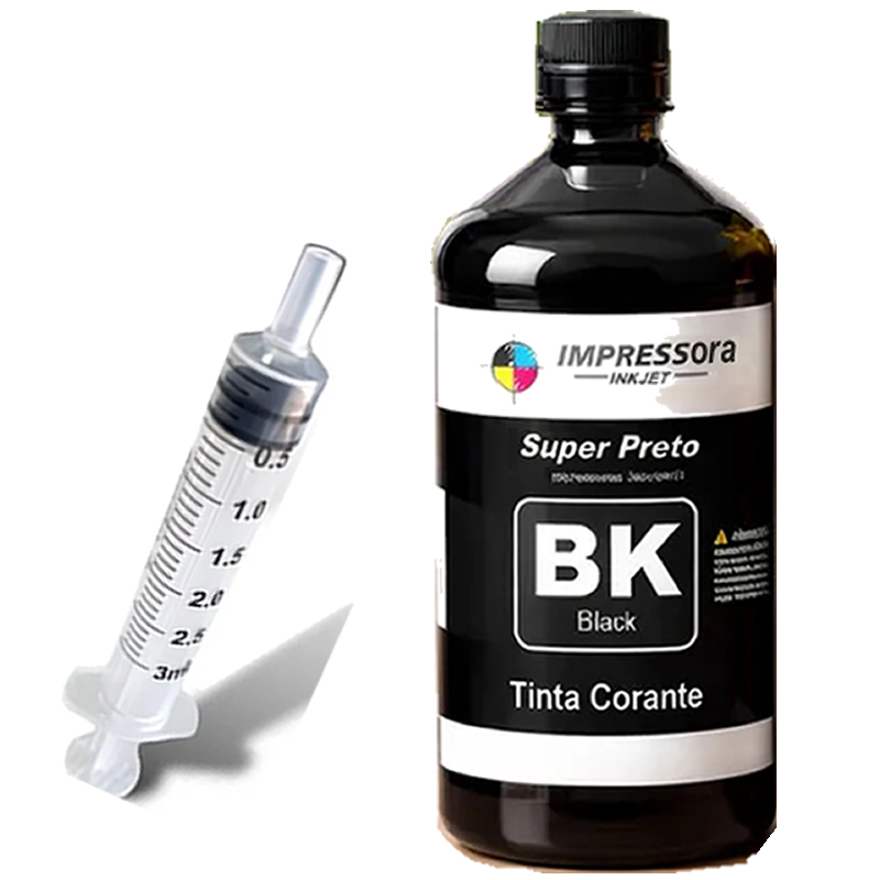 Tinta Recarga Cartucho Preto 667 664 662 Compatível Impressora HP 2776 2700 2600 Contém 100ml