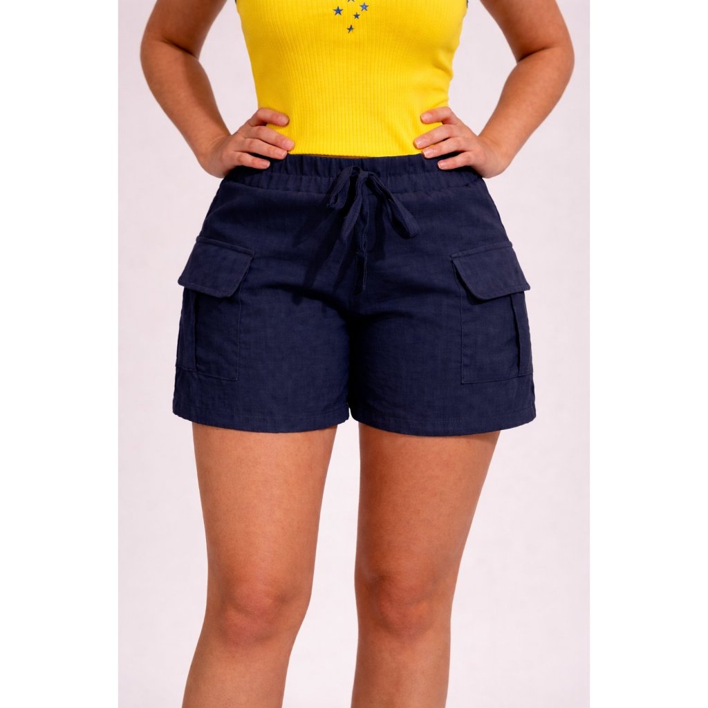 Short Cargo BENGALINE Estiloso Confortável Bolso Lateral Liso em Oferta na Shopee