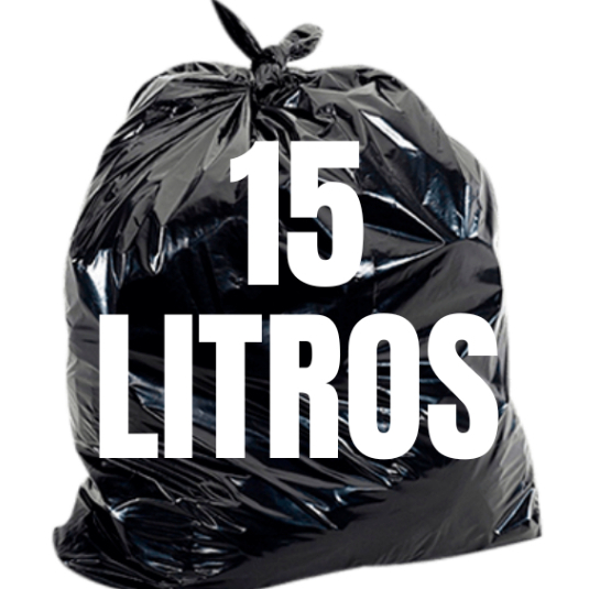 Saco de Lixo Preto 15 Litros 25,50 e 100 Unidades | Banheiro, Cozinha e Escritório DIRETO DA FÁBRICA