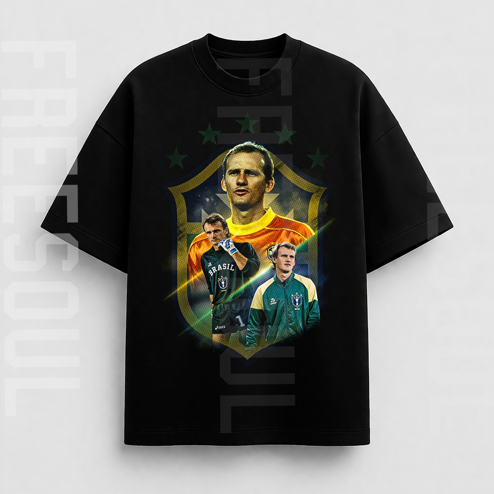 Camisa Camiseta Basica futebol jogador taffarel brasil estilosa copa em algodao unissex