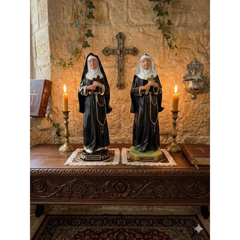 Santa Rita de Cássia de borracha inquebrável 40cm! em Oferta na Shopee