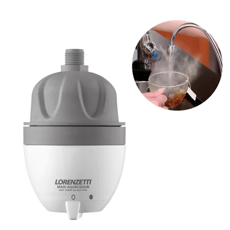 Aquecedor de Água Elétrico Maxi Ultra Lorenzetti 127V 5500W Aquecimento Pia Lavatórios Torneiras