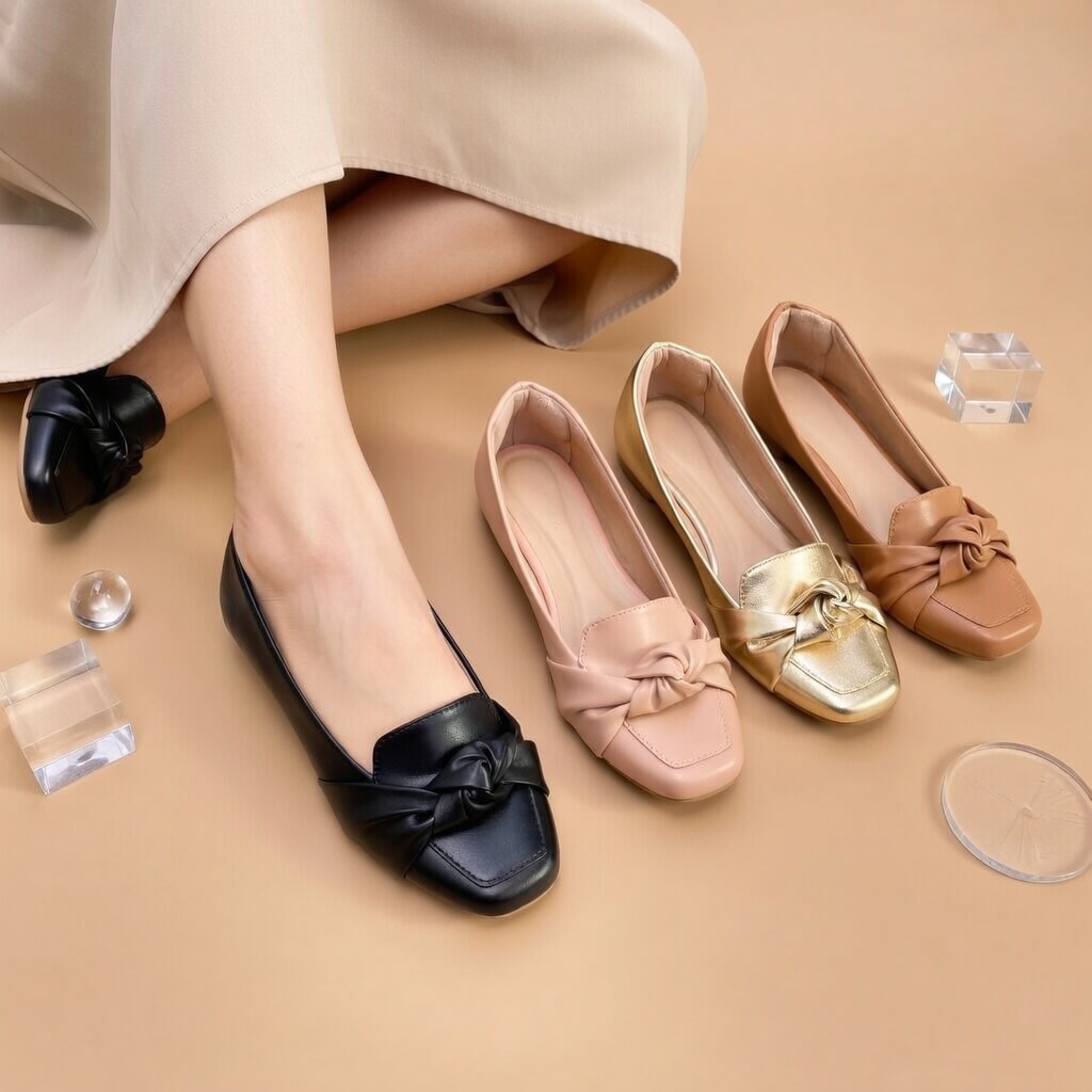 Mocassim Feminino Bico Quadrado Sapato Mulher Patete Sandália Feminina Rasteirinha