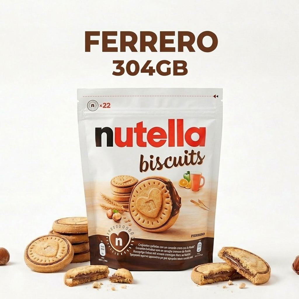 Nutella Biscuit Cookie recheado de Nutella 304g (Importado) em Oferta na Shopee