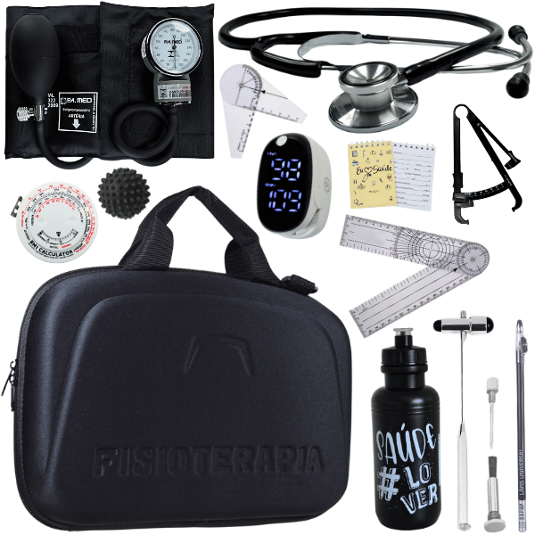 Kit Fisioterapia Maleta Goniometro Martelo Buck Completo