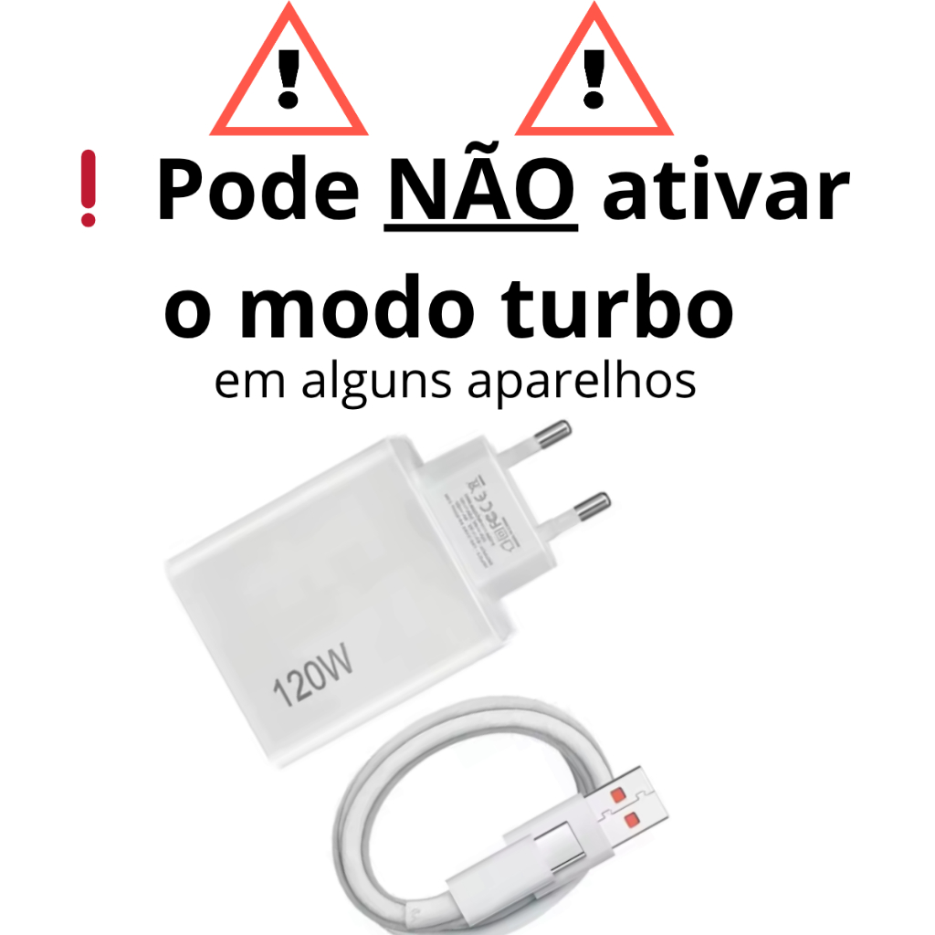 Carregador 120W USB-C Super Fast Charge Bivolt Alta Potência em Oferta na Shopee