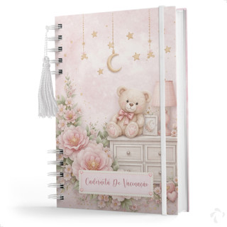 Caderneta De Vacinação Menina  Capa Dura Versão Atualizada Encanto Rosé