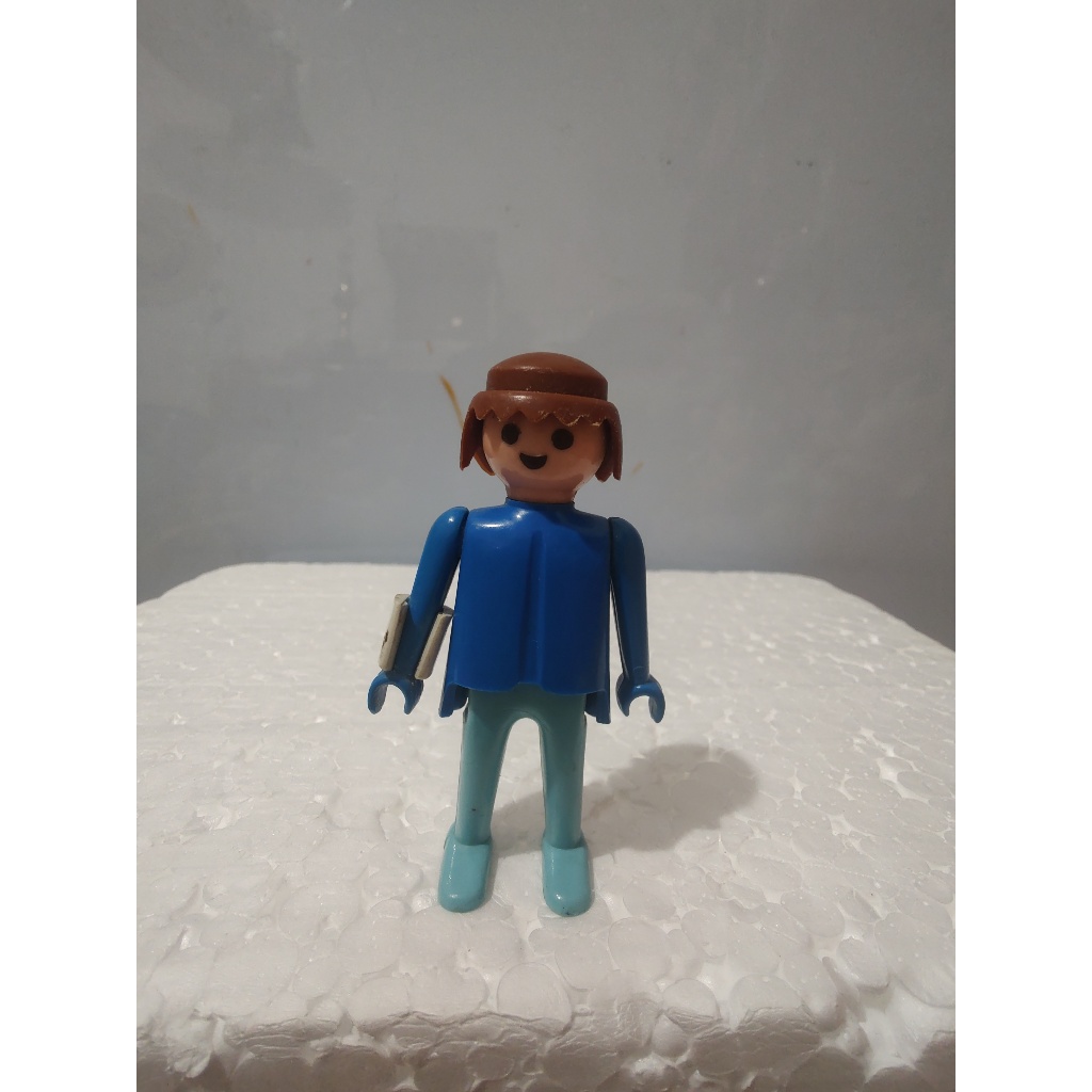 Boneco Playmobil Azul Cabelo Marrom Trol -7cm