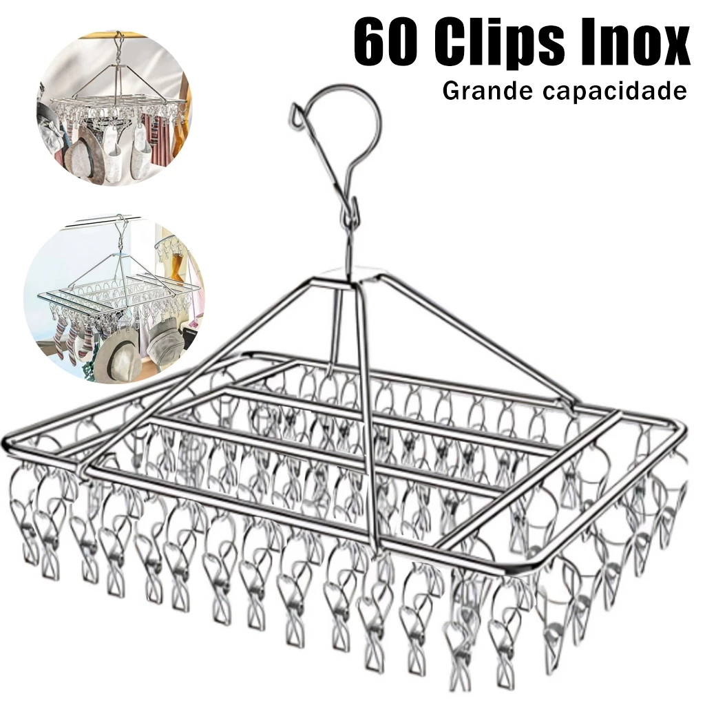 Varal de Inox Com 40/60 Prendedores Não Enferruja Alta Durabilidade Para Calcinhas em Oferta na Shopee