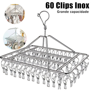Varal de Inox Com 40/60 Prendedores Não Enferruja Alta Durabilidade Para Calcinhas em Oferta na Shopee