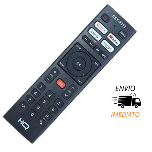 Controle Remoto Smart compatível com Com Tv LED HQ Modelo FBG-9312