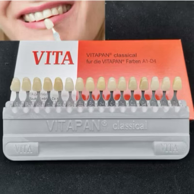 Escala Vitapan Classical com 16 tonaliades de cores de esmalte