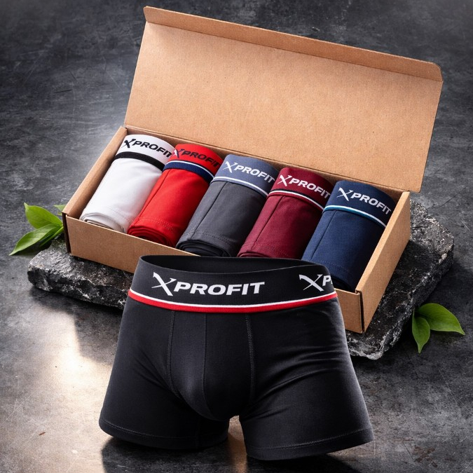 Kit com 3/5 Cuecas Boxer de ALGODÃO Masculina Adulta Cueca Box Antialergico
