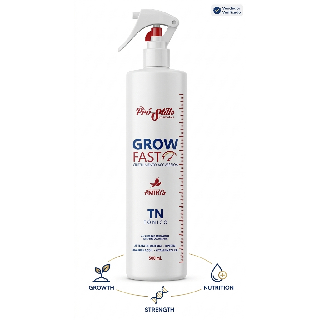 Tônico Capilar Grow Fast 250ml Crescimento Acelerado Controle Oleosidade