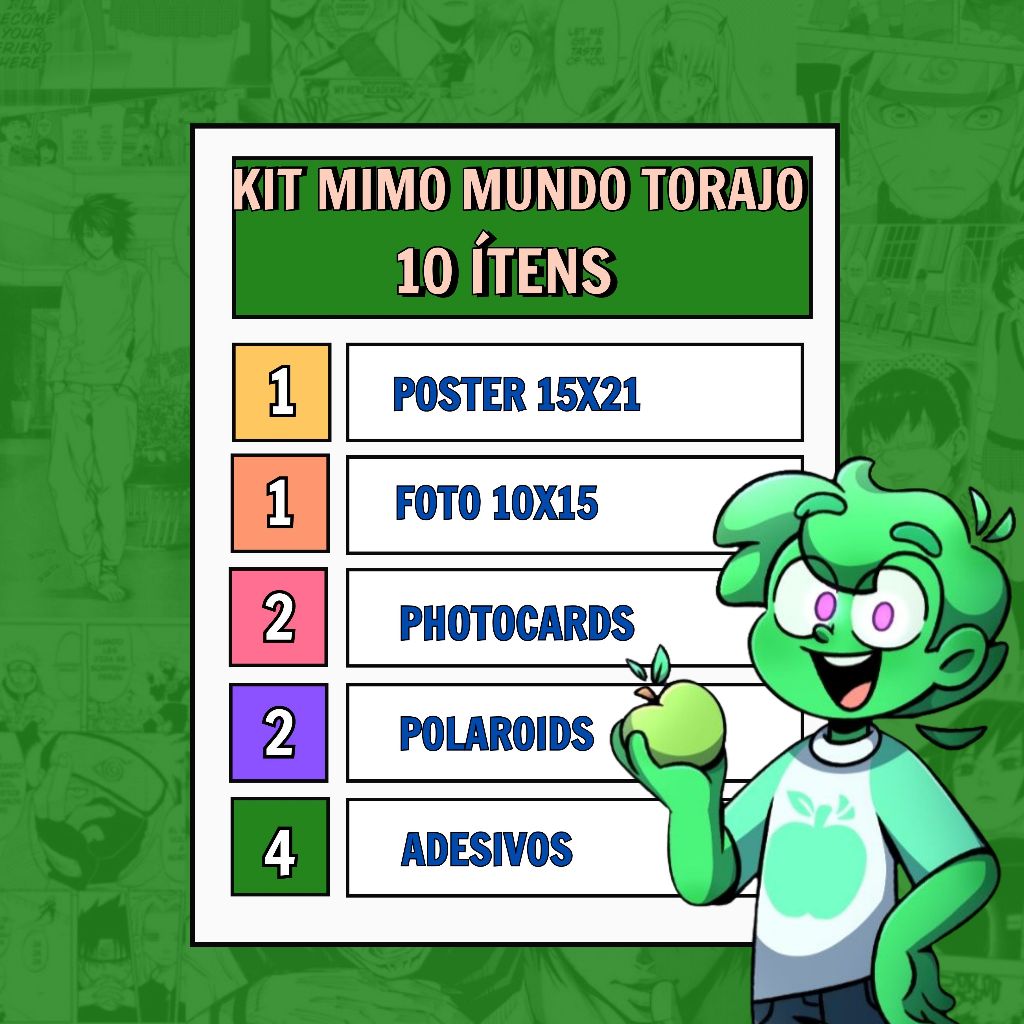 Kit Mimo Papelaria Mundo Torajo 10 20 30 40 ITENS