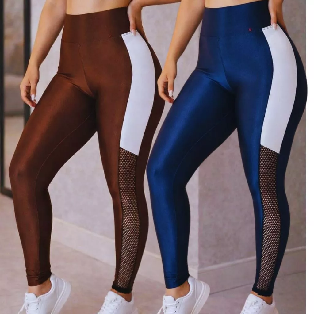 Calça Legging Feminina Fitness 100% Zero Transparência Premium de Cintura Alta  Academia Feminina  e  Alta Compressão — imagem 1