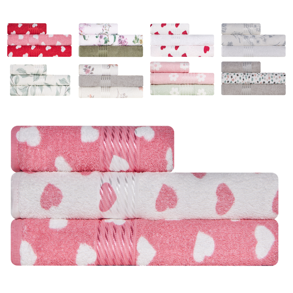 Kit Toalha 3 Peças Banho + Rosto 100% Algodão Felpudo Prisma Dohler BF Casa