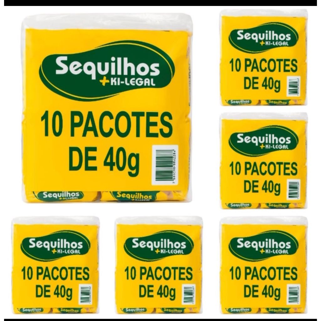 KIT 6PCT COM 10 sequilhos artesanais de 40g - + Ki-legal | Maragogi | Nordeste/Nordestino | Lanche/lanchinho | Sacolinha