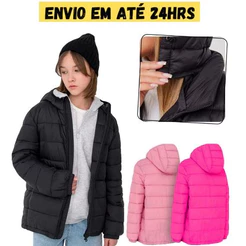 Jaqueta Infantil Juvenil Feminina Masculina Bobojaco Puffer Criança
