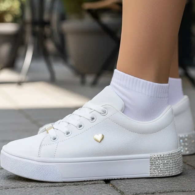 Tenis Feminino Infantil Menina Sapato Sapatenis Casual Versatil Strass Antiderrapante Envio Hoje