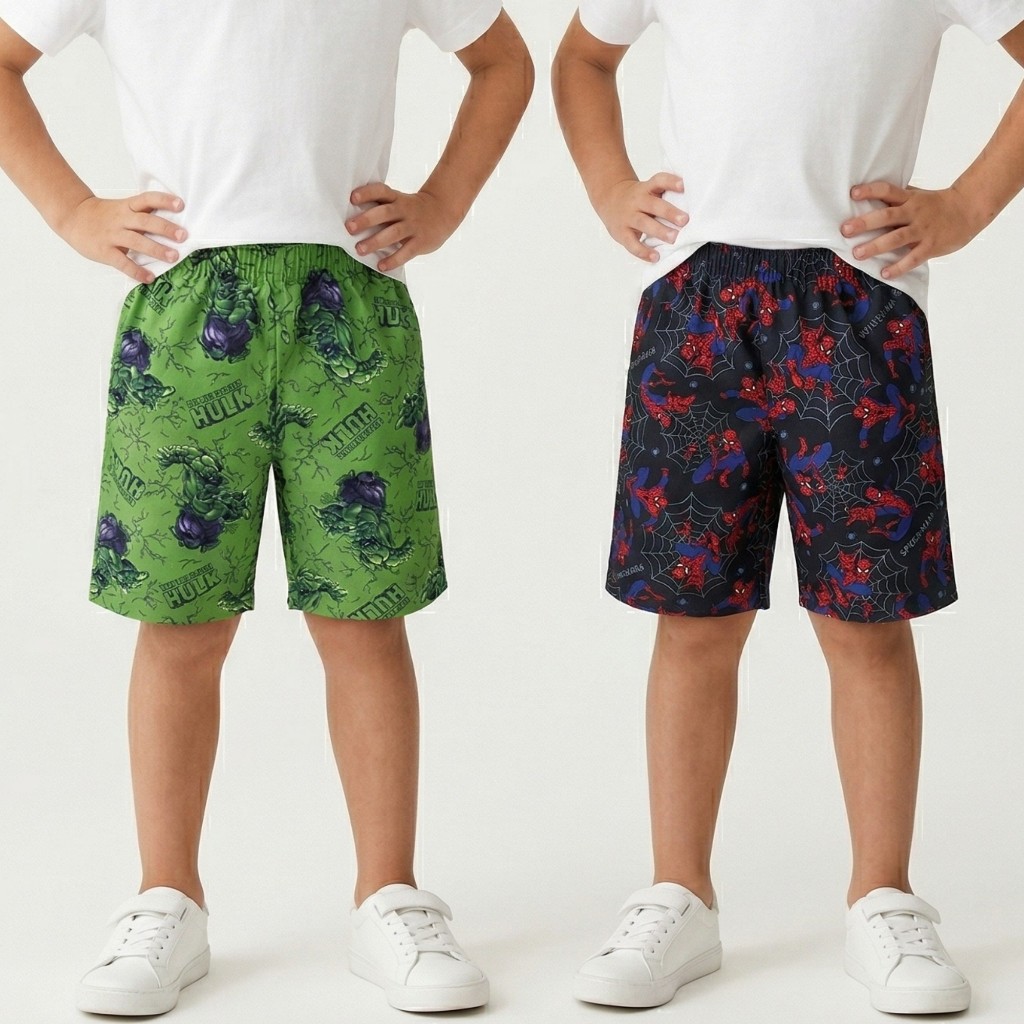 Kit 2 Shorts Infantil Menino Personagens 2 ao 10 Anos Envio Sortido Shorts Infantil Menino