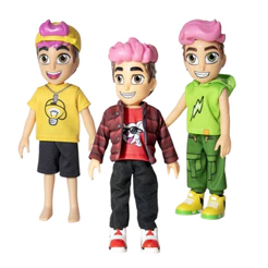 Bonecos Turma dos Rosas 25cm Articulados Com Chaveiro - Baby Brink