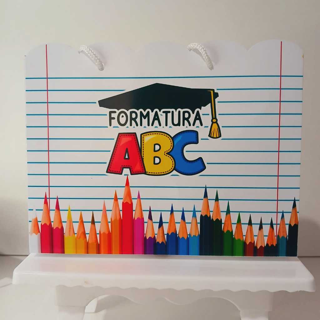 Sacolinha Personalizada Formatura ABC | Lembrancinha de Aniversário - PEGUE E MONTE - PRONTA ENTREGA