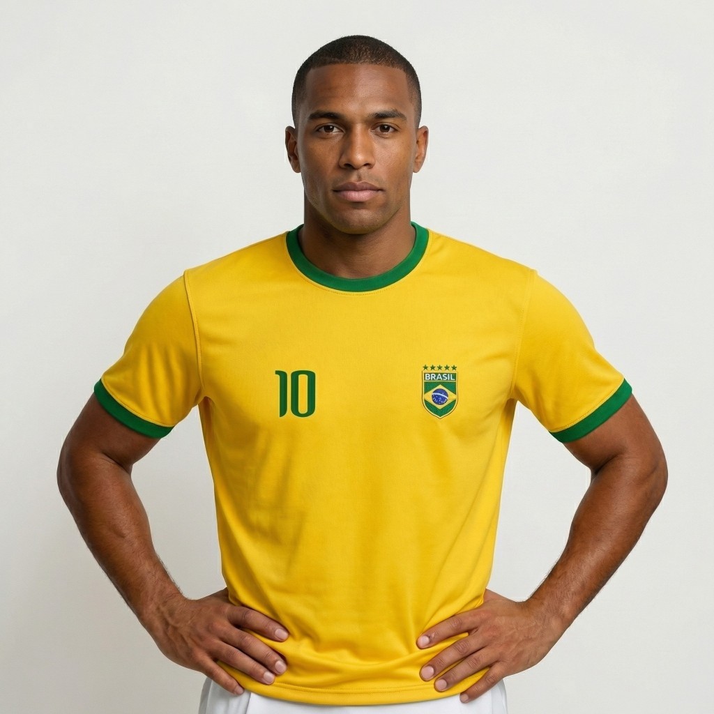 Camiseta do Brasil Unissex Verde Amarela Camisa Casual Torcida Estilo Seleção
