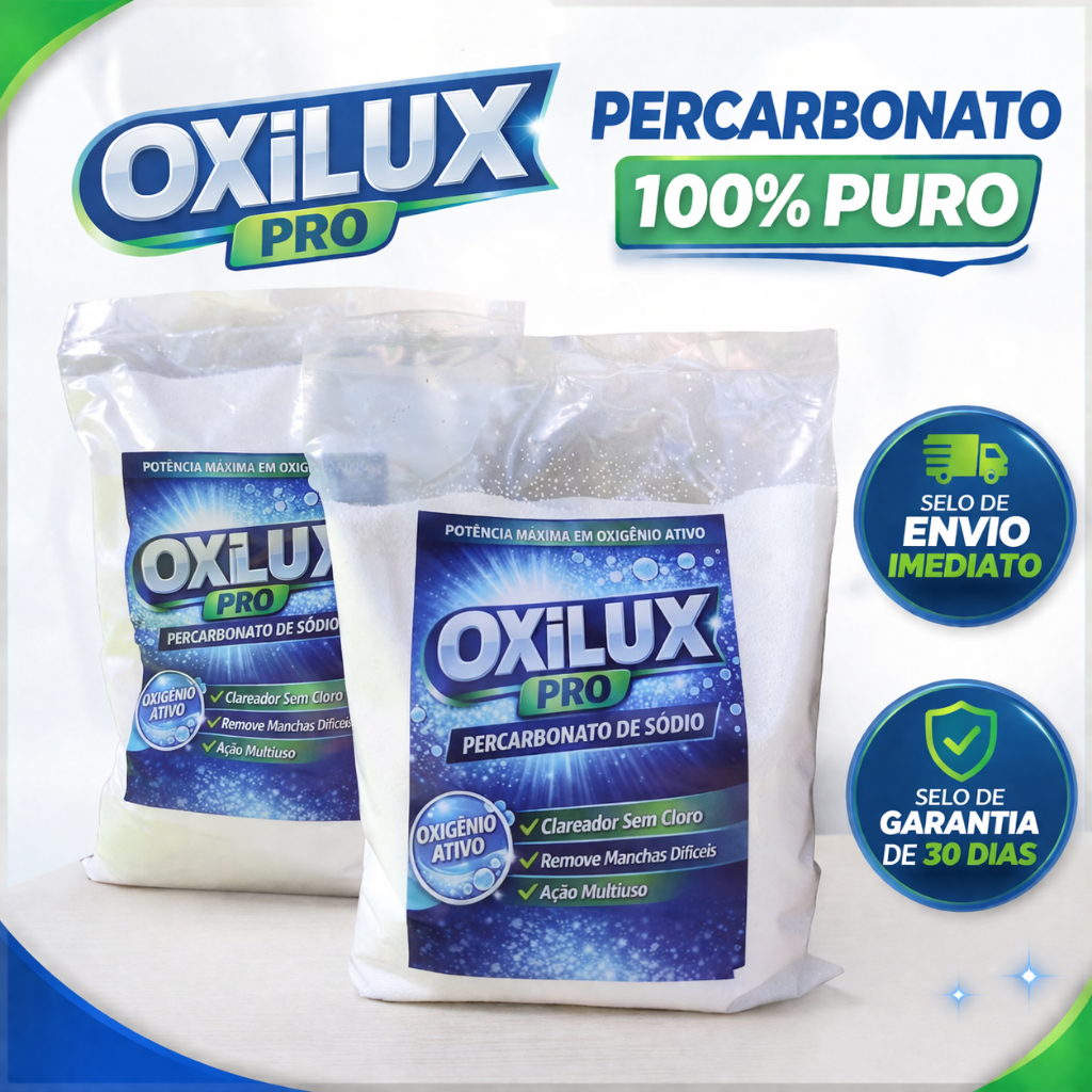 Percarbonato de Sódio 100% Puro Oxilux | Tira Manchas Difíceis  Clareador Sem Cloro | Envio Imediato em Oferta na Shopee