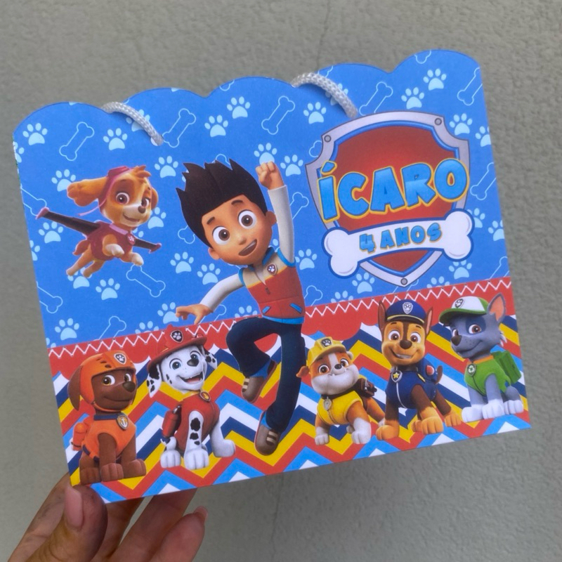 Sacolinha Patrulha Canina Menino, Personalizados Patrulha Canina, Caixinha Patrulha Canina