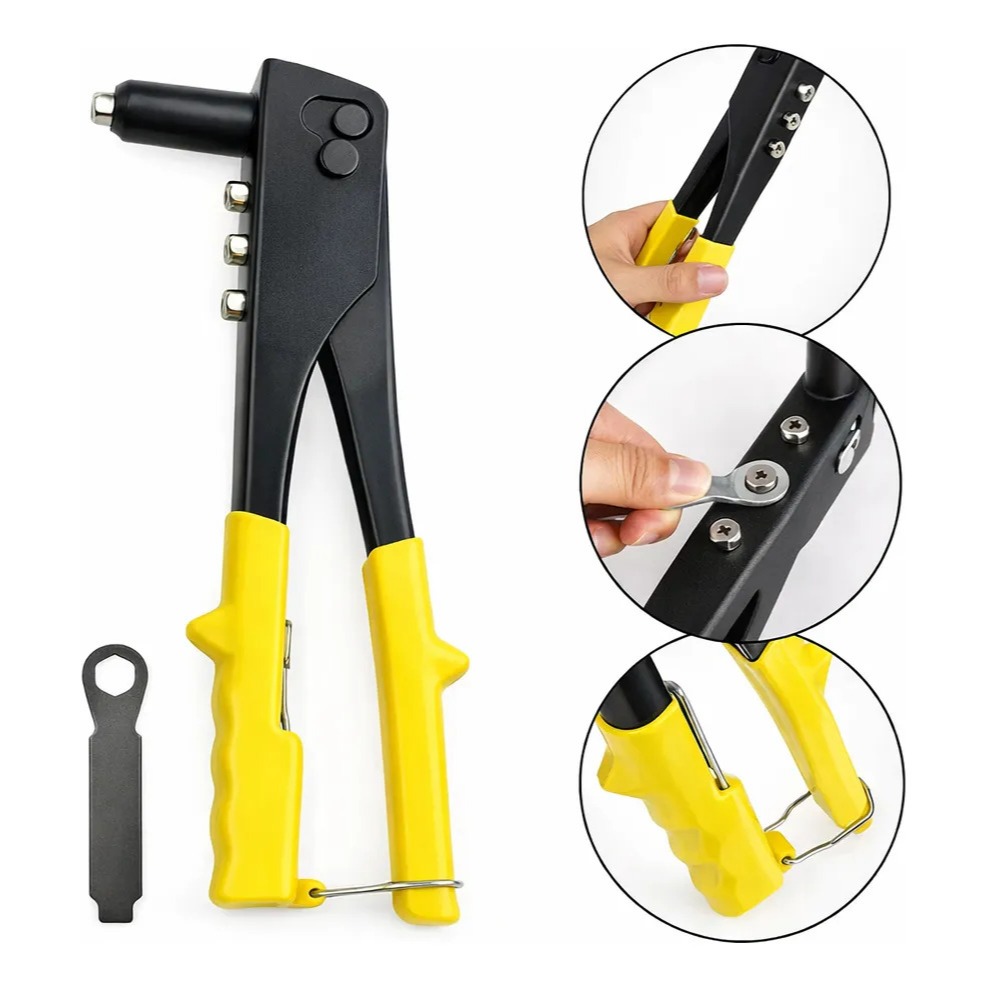 Rebitadeira industrial Manual rebites alumínio aço inox profissional chapas metálicas 9,5 Polegadas