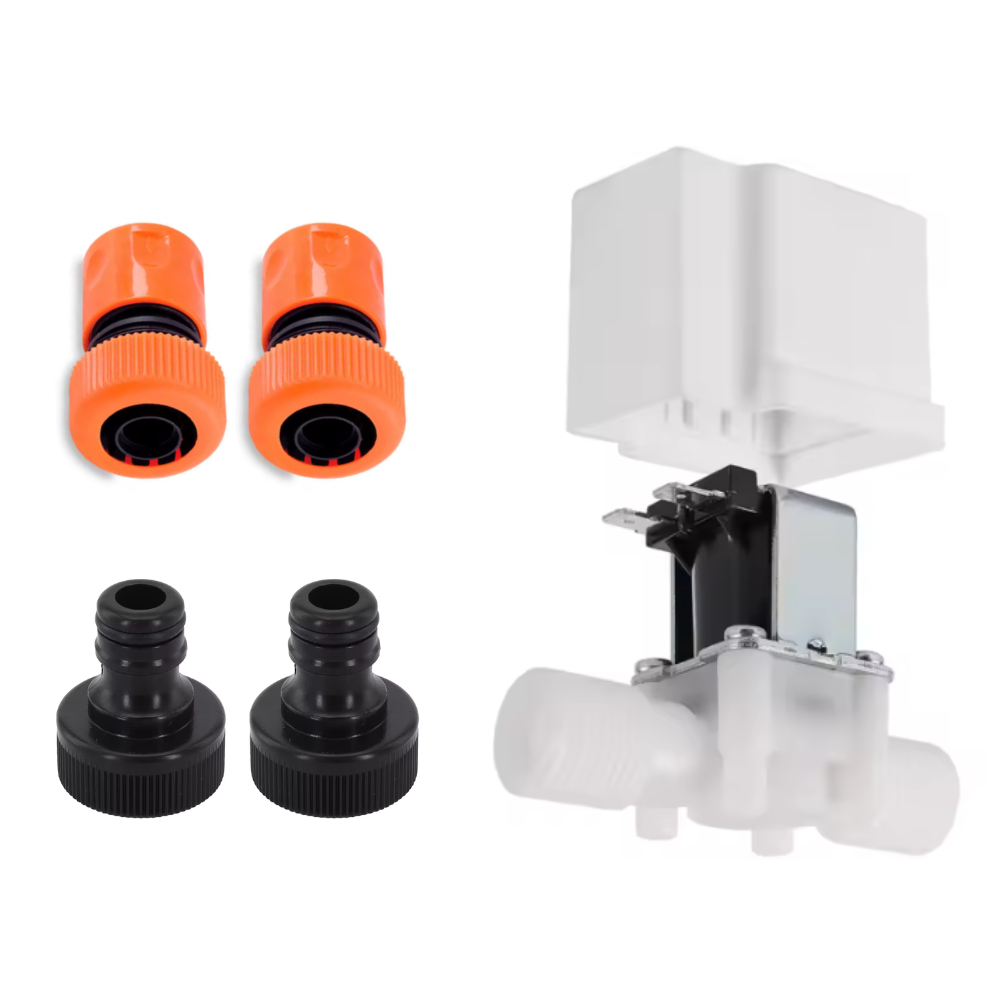 Válvula Registro Solenoide Rosca 3/4" + Engates Rápido + Tampa de Proteção 220v 110v 24v 12v